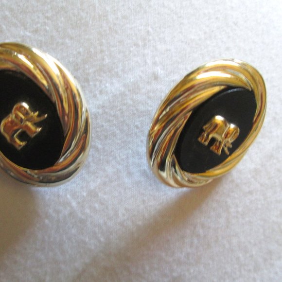 Vintage 80's Elephant earrings - Picture 2 of 6